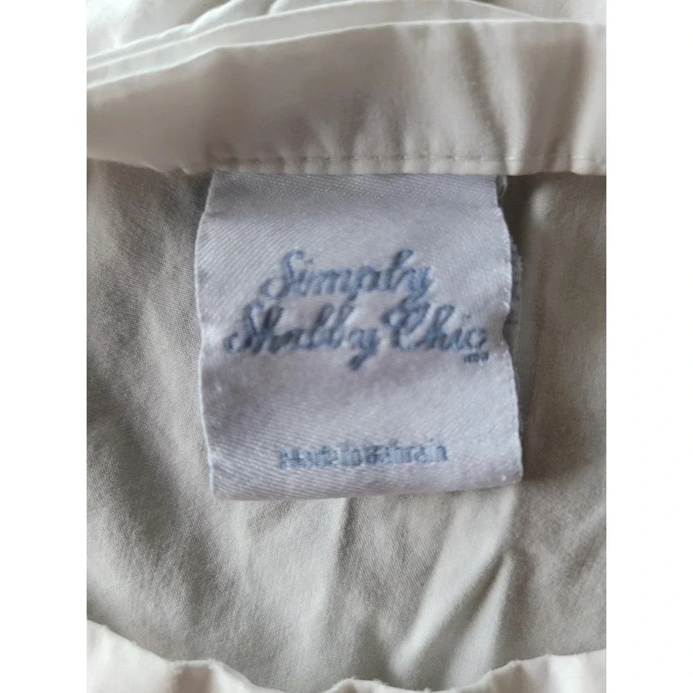 Simply Shabby Chic‎ White Cotton King Pillowcase Ruffle Trim Rachel Ashwell